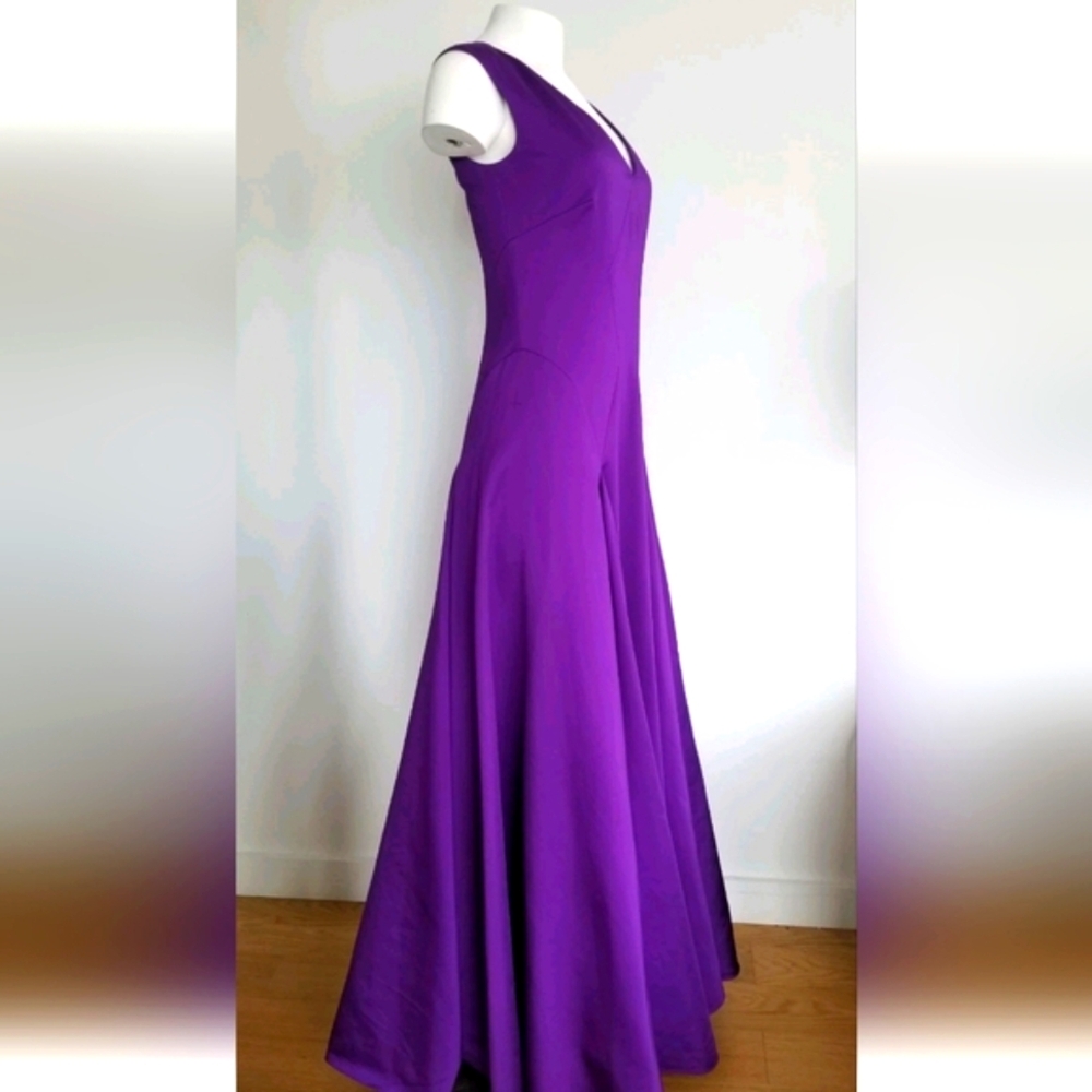 Ralph Lauren Purple Label Dress Halter Satin Maxi Gown Size 6 Small NEW - Picture 4 of 6